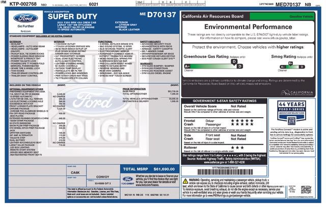 Certified 2021 Ford F250 Lariat w/ Chrome Package AWD/4WD image 42
