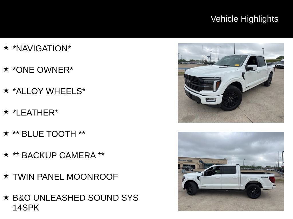 Certified 2024 Ford F150 Platinum w/ Equipment Group 702A High image 4