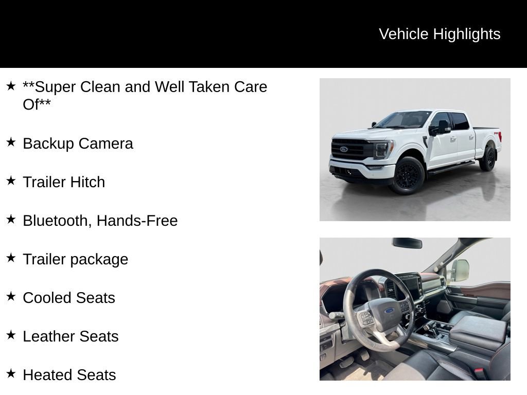 Certified 2023 Ford F150 Lariat w/ Equipment Group 502A High AWD/4WD image 21