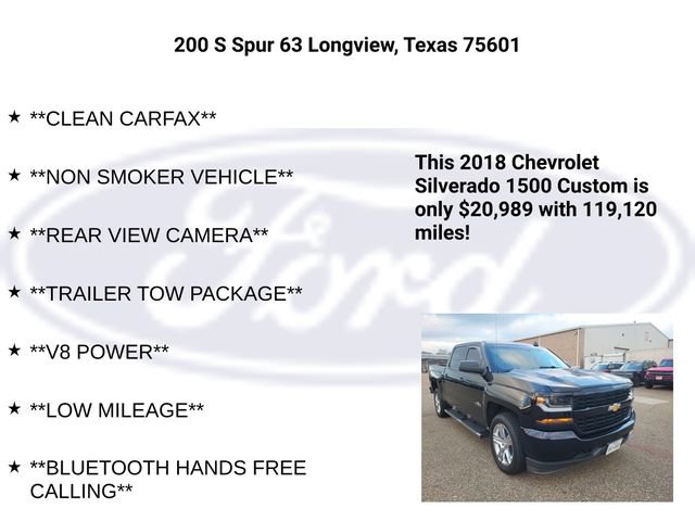 Used 2018 Chevrolet Silverado 1500 Custom w/ Texas Edition image 5