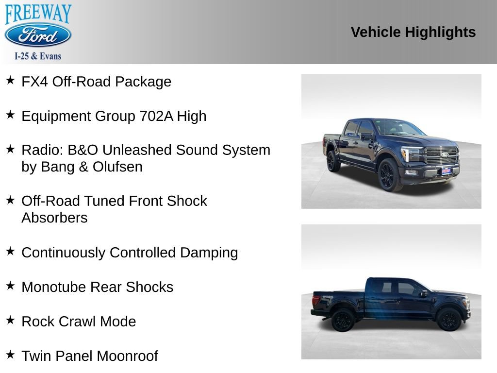 Certified 2024 Ford F150 Platinum w/ Equipment Group 702A High image 3