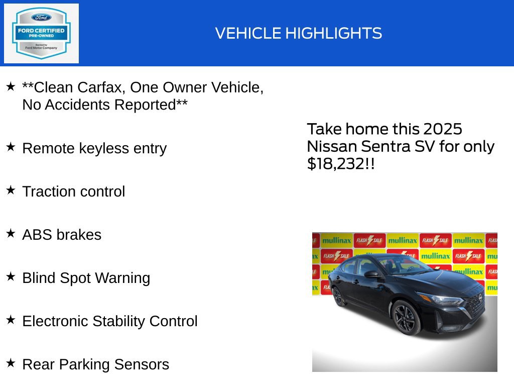 Used 2025 Nissan Sentra SV FWD image 18