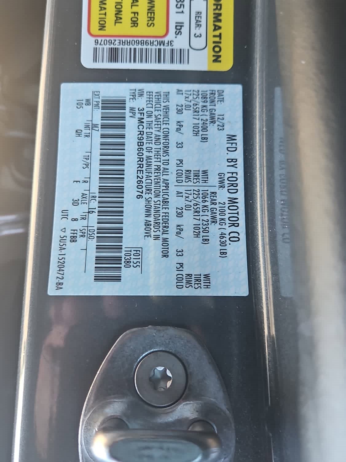 Certified 2024 Ford Bronco Sport Big Bend w/ Convenience Package image 21