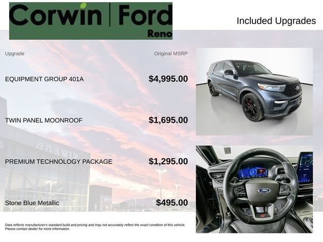 Certified 2022 Ford Explorer ST w/ Equipment Group 401A AWD/4WD image 3