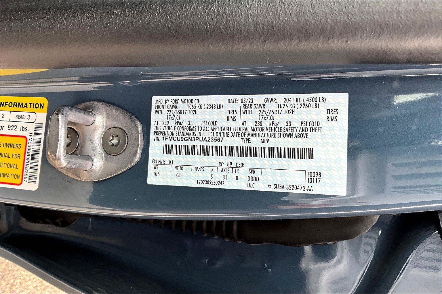 Certified 2023 Ford Escape Active w/ Tech Pack #1 image 15