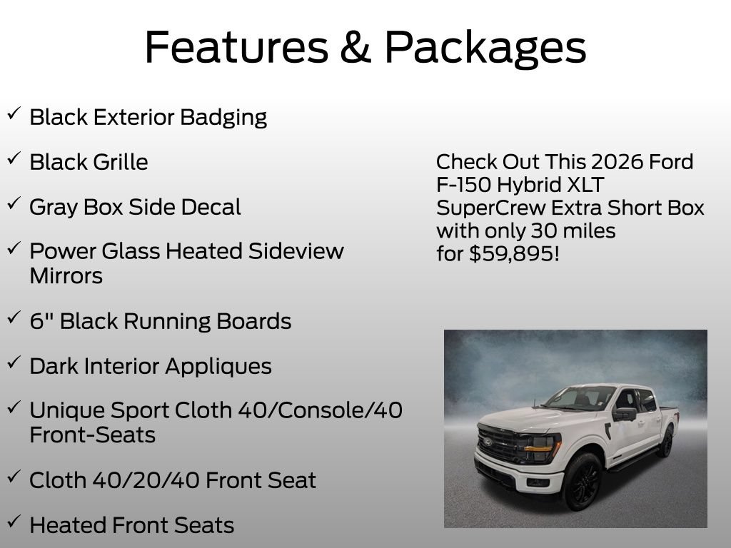 Certified 2026 Ford F150 XLT w/ Equipment Group 302A MID AWD/4WD image 14