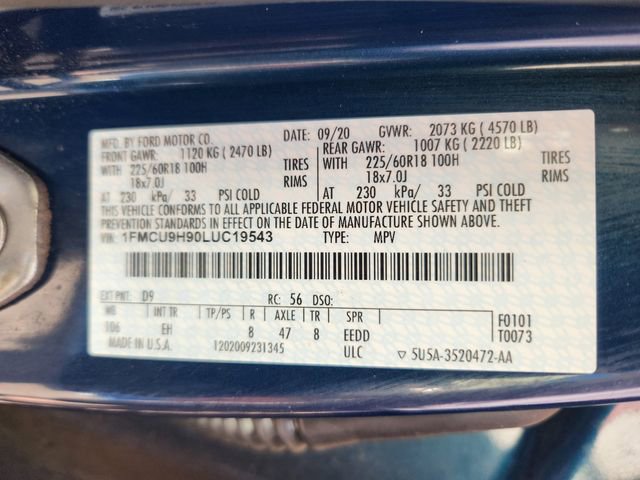 Certified 2020 Ford Escape SEL AWD/4WD image 27