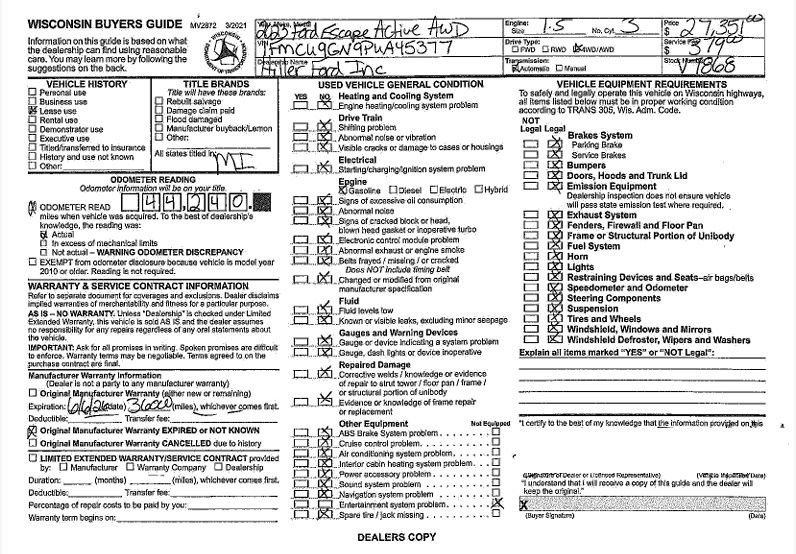 Certified 2023 Ford Escape Active w/ Tech Pack #2 AWD/4WD image 42