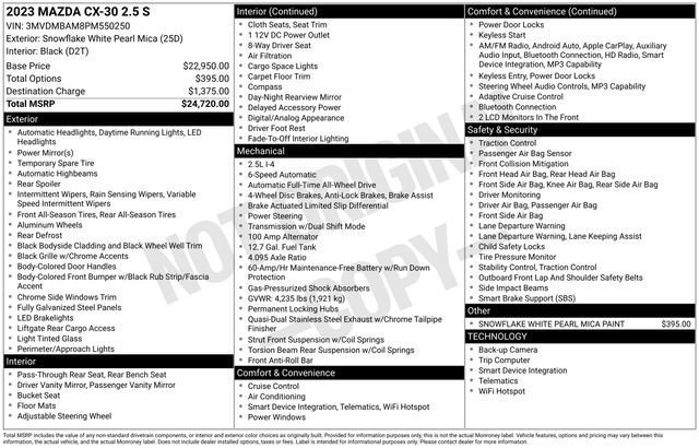 Used 2023 MAZDA CX-30 AWD 2.5 S image 34