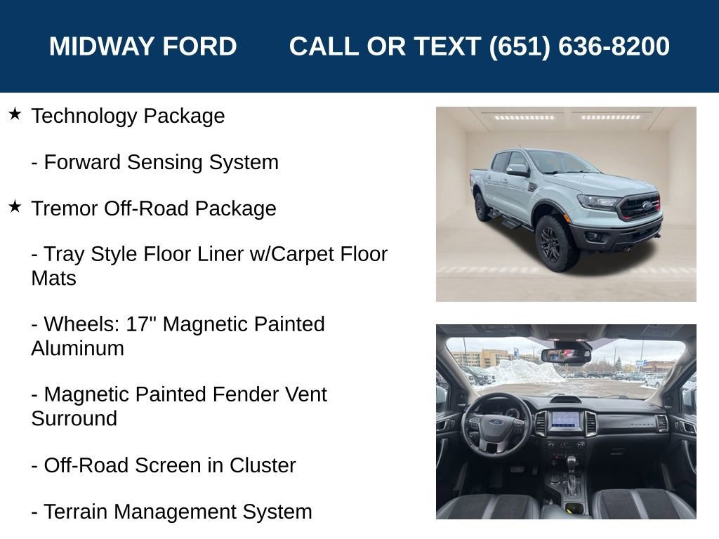 Certified 2022 Ford Ranger Lariat w/ Tremor Off-Road Package image 19