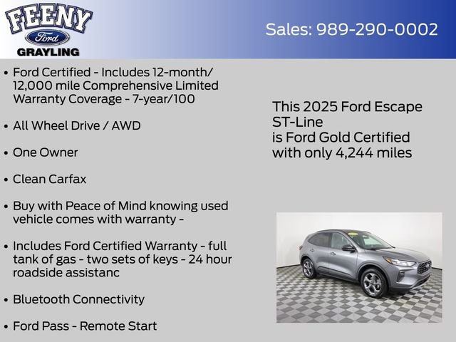 Certified 2025 Ford Escape ST-Line w/ Tech Pack #1 AWD/4WD video 4