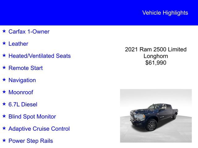 Used 2021 RAM 2500 Limited AWD/4WD image 2