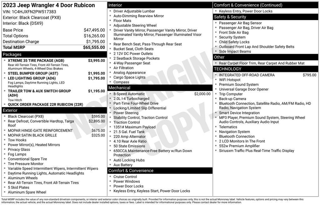 Used 2023 Jeep Wrangler Unlimited Rubicon w/ Xtreme 35 Tire Package AWD/4WD image 5