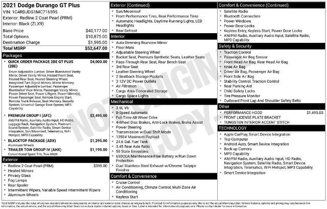 Used 2021 Dodge Durango GT AWD/4WD image 26