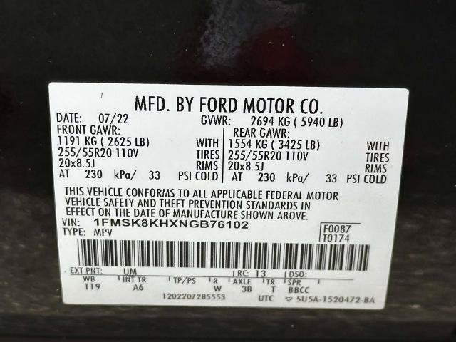 Certified 2022 Ford Explorer ST-Line w/ Class IV Trailer Tow Package AWD/4WD image 29