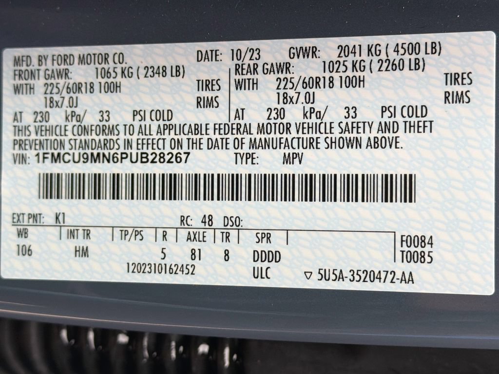 Certified 2023 Ford Escape ST-Line w/ Tech Pack #1 AWD/4WD image 34