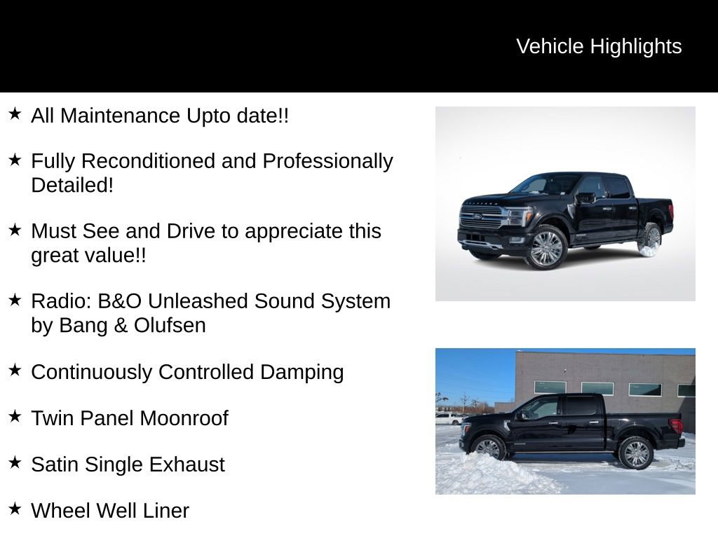 Certified 2024 Ford F150 Platinum w/ Equipment Group 703A Plus image 26