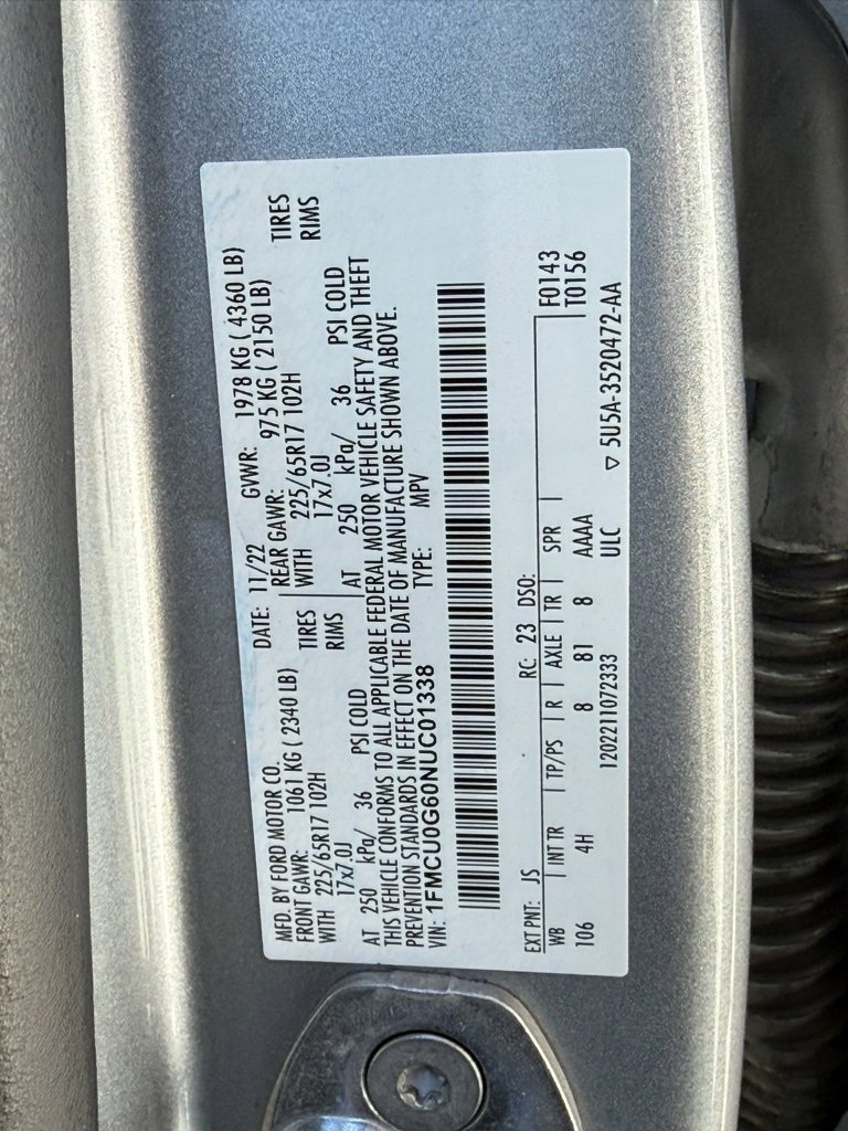 Certified 2022 Ford Escape SE w/ Convenience Package image 33