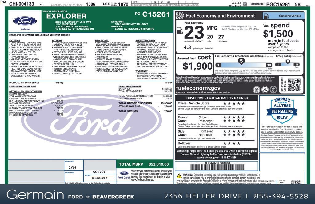 Certified 2023 Ford Explorer ST-Line w/ Class IV Trailer Tow Package image 29