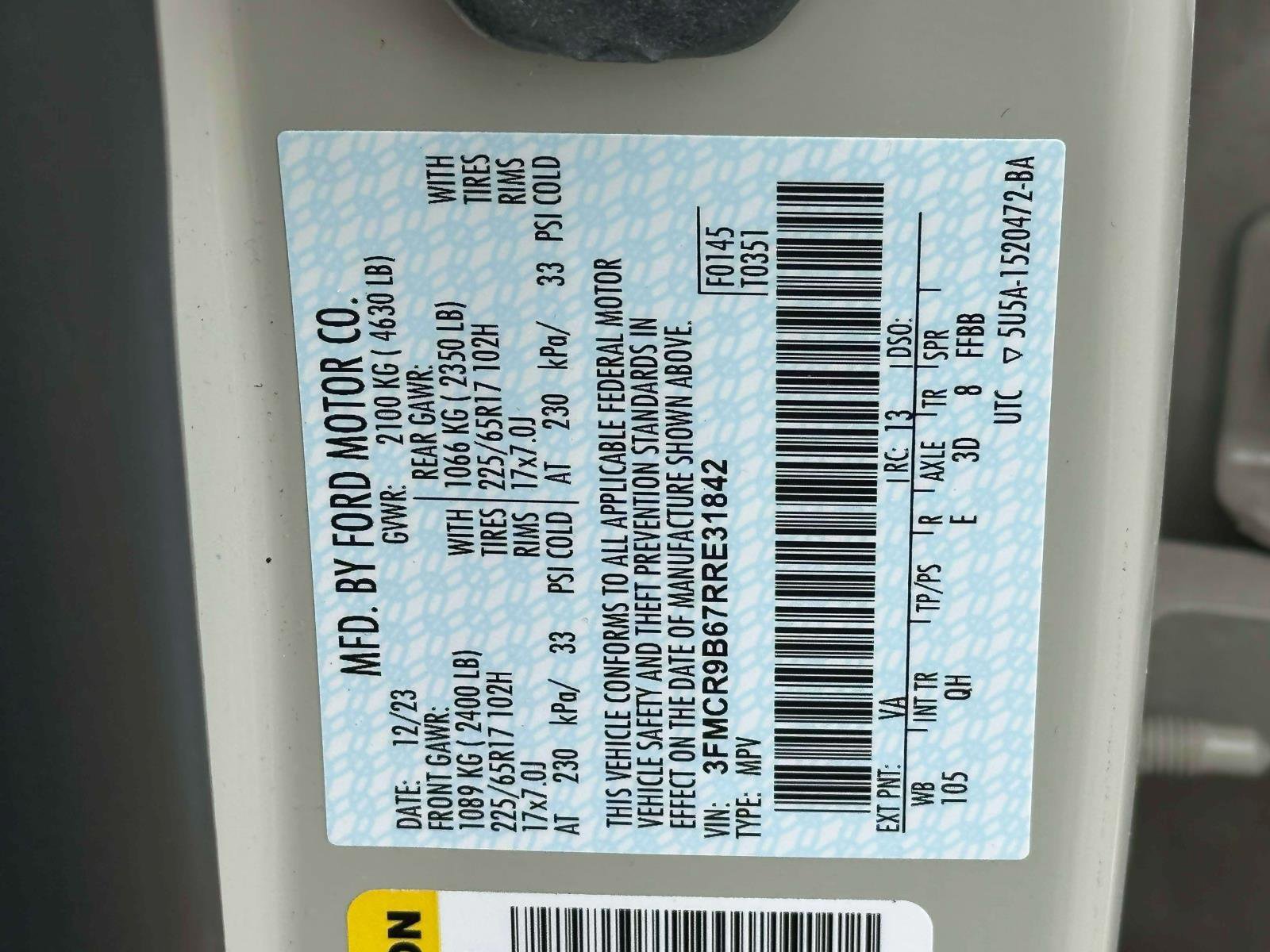 Certified 2024 Ford Bronco Sport Big Bend w/ Convenience Package AWD/4WD image 18