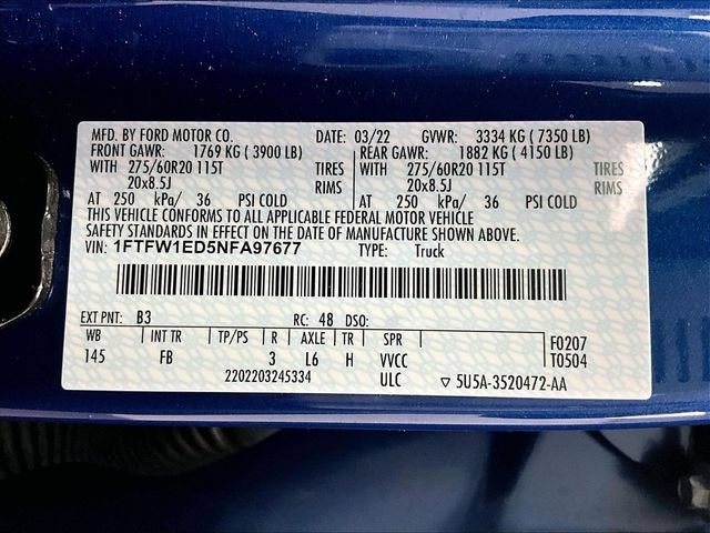 Certified 2022 Ford F150 XLT w/ Equipment Group 302A High AWD/4WD image 33