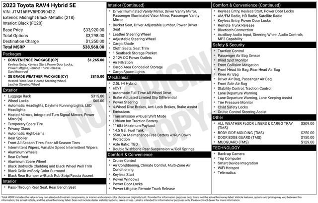 Used 2023 Toyota RAV4 SE w/ Convenience Package AWD/4WD image 10