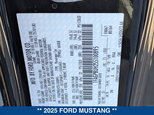 Certified 2025 Ford Mustang Convertible w/ Mustang Nite Pony Package RWD image 23