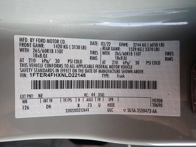 Certified 2022 Ford Ranger Lariat w/ Equipment Group 501A High AWD/4WD image 25