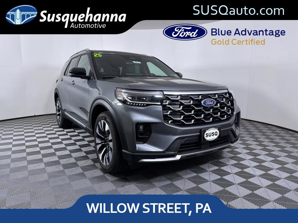 Certified 2025 Ford Explorer Platinum w/ LUX Leather Package