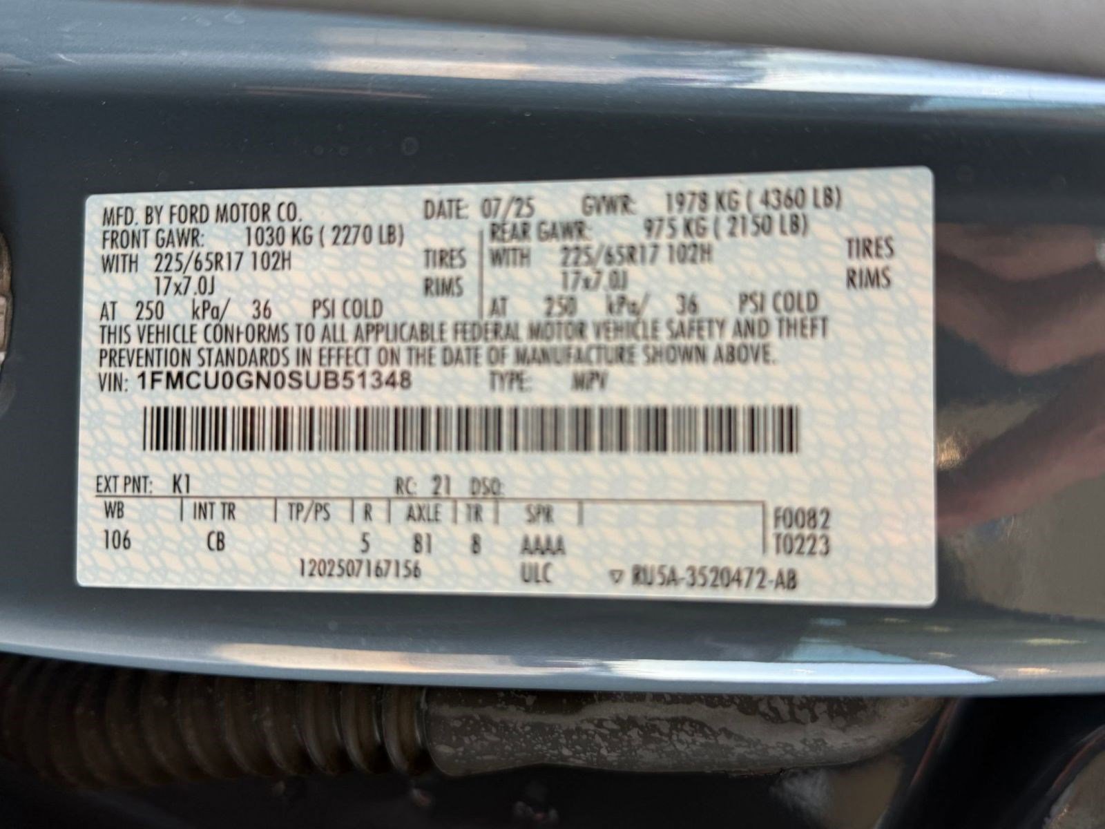 Certified 2025 Ford Escape Active w/ Tech Pack #1 FWD image 20