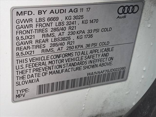 Used 2018 Audi Q7 3.0T Prestige w/ Prestige Package AWD/4WD image 24
