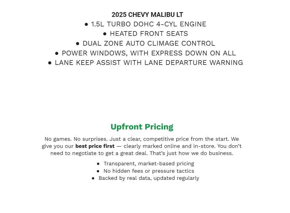 Used 2025 Chevrolet Malibu LT FWD image 2