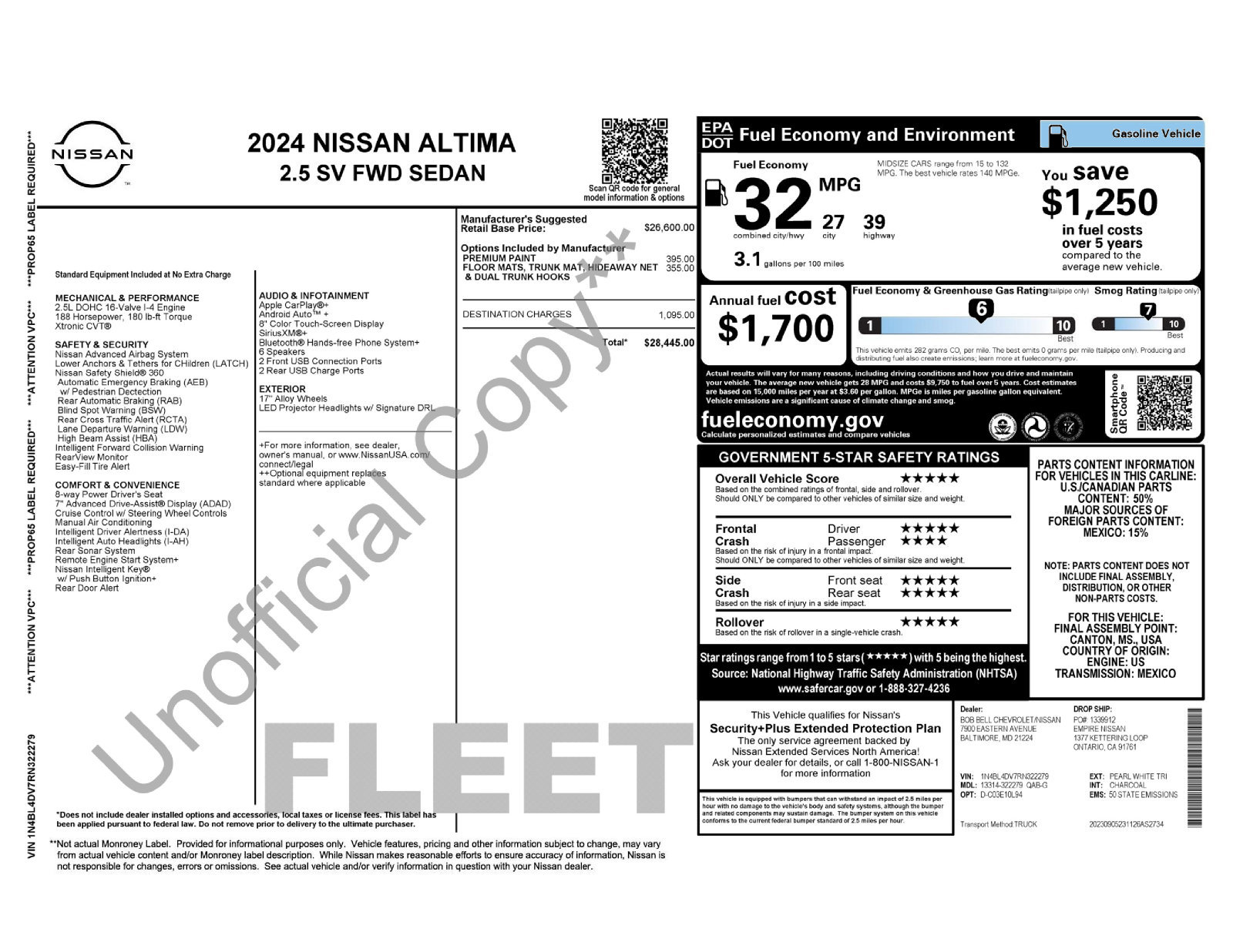 Used 2024 Nissan Altima 2.5 SV FWD image 32