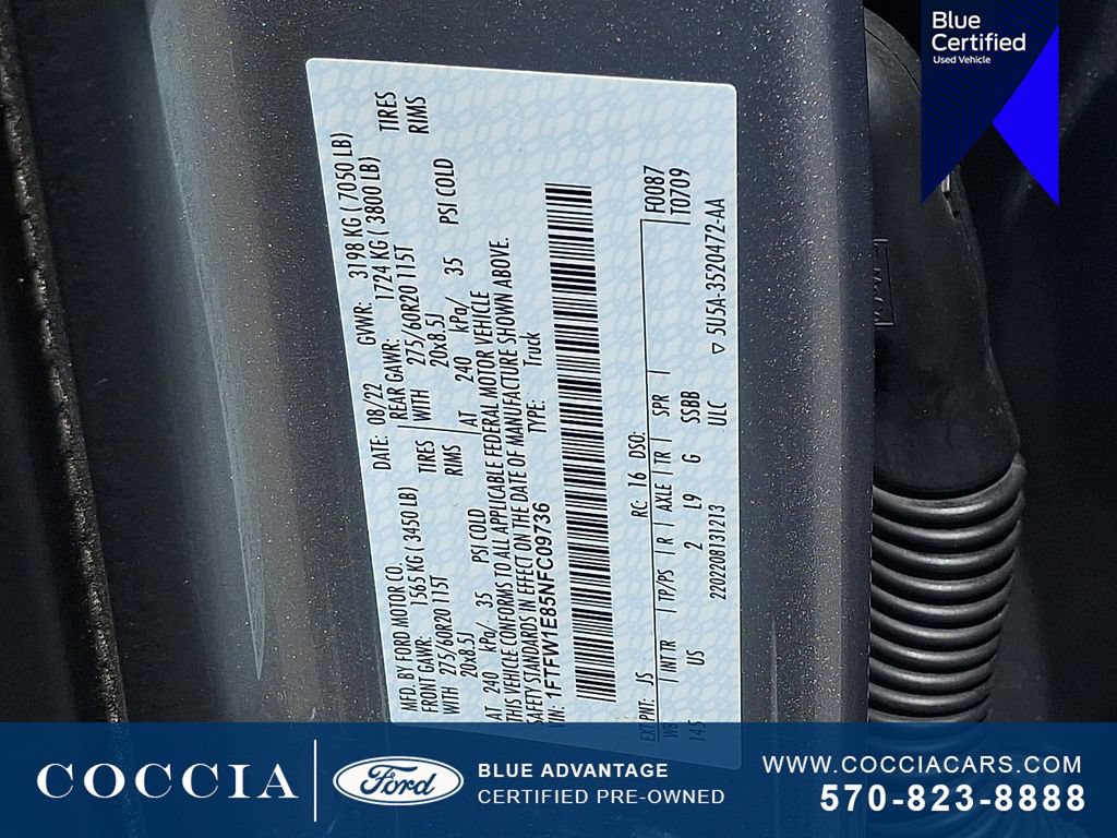 Certified 2022 Ford F150 XLT w/ Equipment Group 302A High AWD/4WD image 27