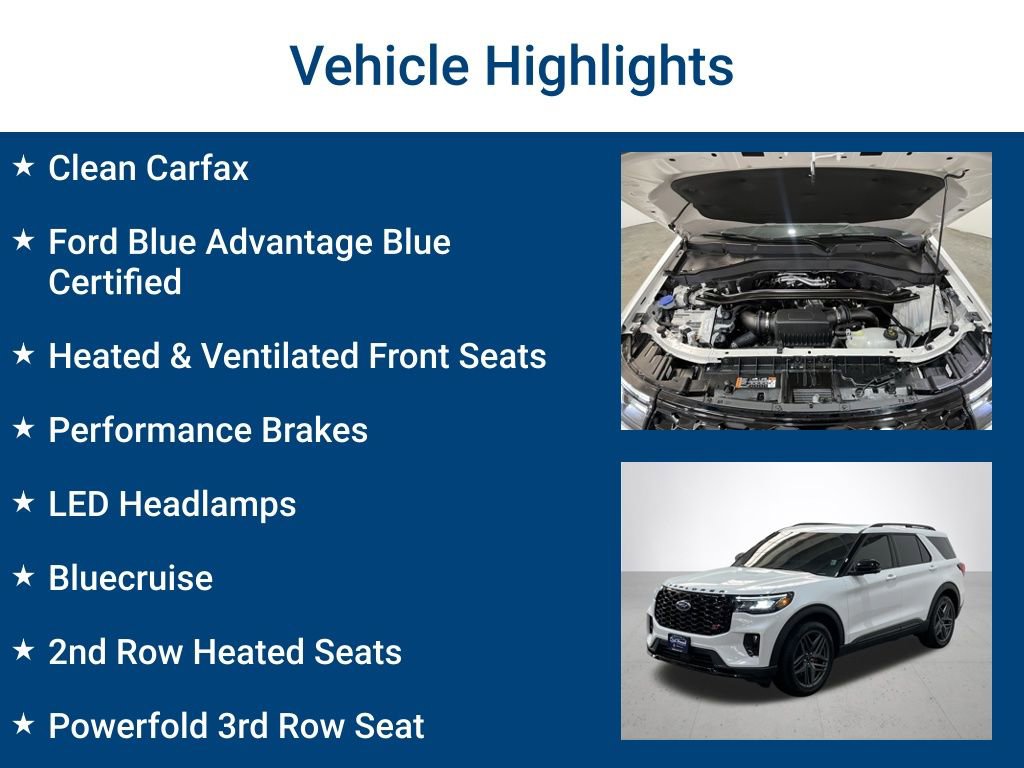 Certified 2025 Ford Explorer ST w/ Sun And Sound Package image 3