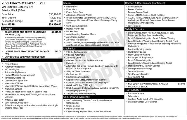 Used 2022 Chevrolet Blazer LT image 3