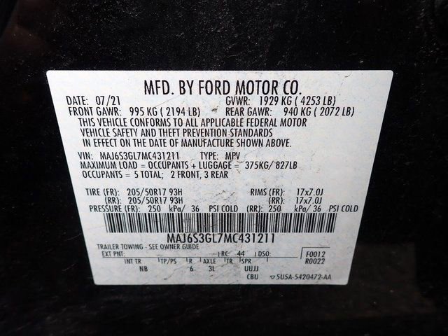 Certified 2021 Ford EcoSport SE w/ SE Convenience Package AWD/4WD image 14
