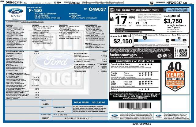 Certified 2017 Ford F150 XLT w/ Equipment Group 302A Luxury image 27