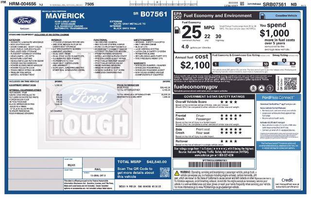 Certified 2025 Ford Maverick Lariat w/ Black Appearance Package AWD/4WD image 9