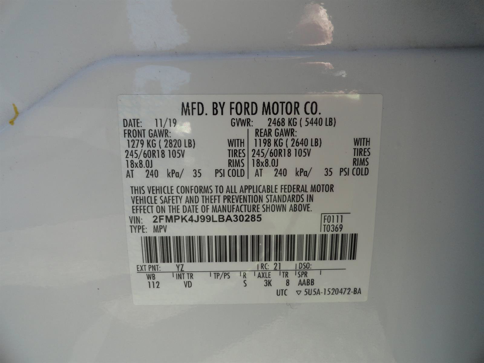 Certified 2020 Ford Edge SEL AWD/4WD image 23