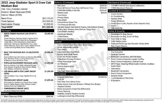Used 2022 Jeep Gladiator Sport AWD/4WD image 5