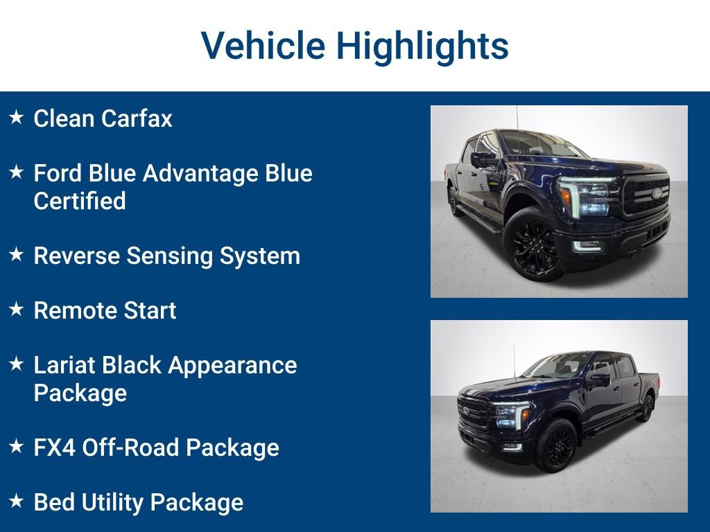 Certified 2024 Ford F150 Lariat w/ Bed Utility Package AWD/4WD image 3