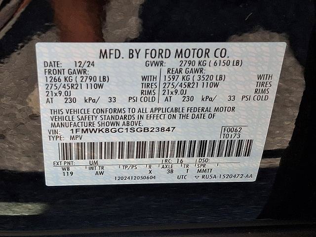 Certified 2025 Ford Explorer ST w/ Sun And Sound Package AWD/4WD image 29