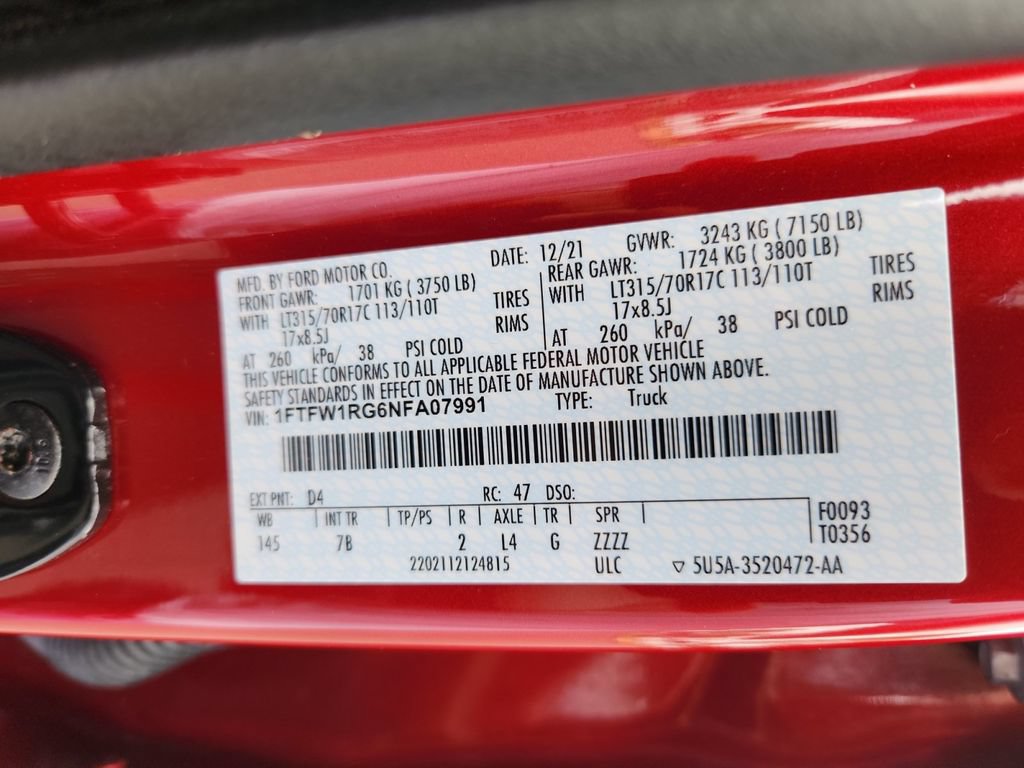 Certified 2022 Ford F150 Raptor w/ Convenience Package AWD/4WD image 25