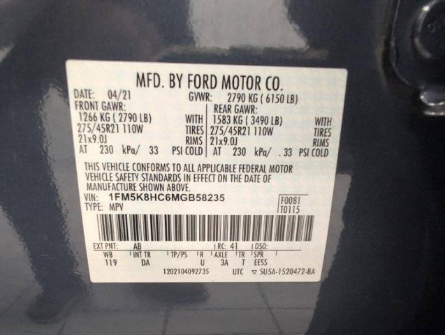 Certified 2021 Ford Explorer Platinum w/ Equipment Group 601A AWD/4WD image 29