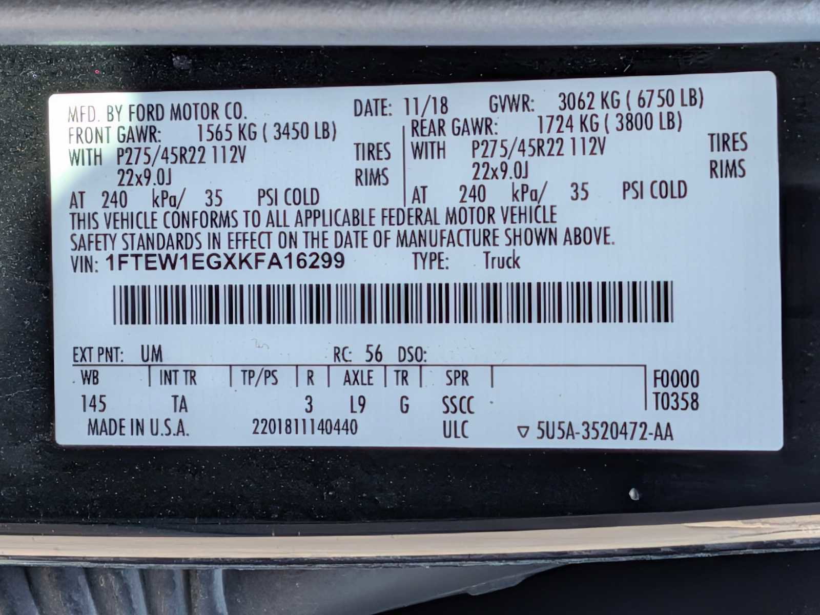 Certified 2019 Ford F150 Limited w/ Trailer Tow Package AWD/4WD image 28