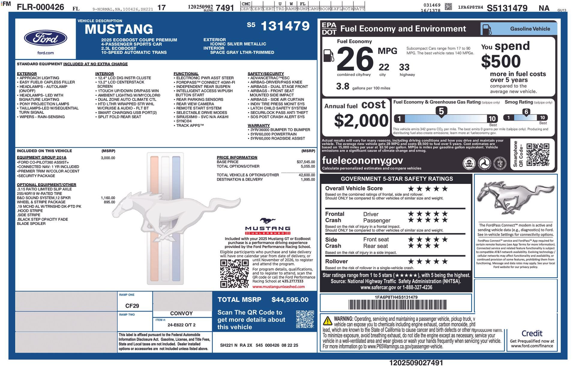 Certified 2025 Ford Mustang Premium RWD image 36