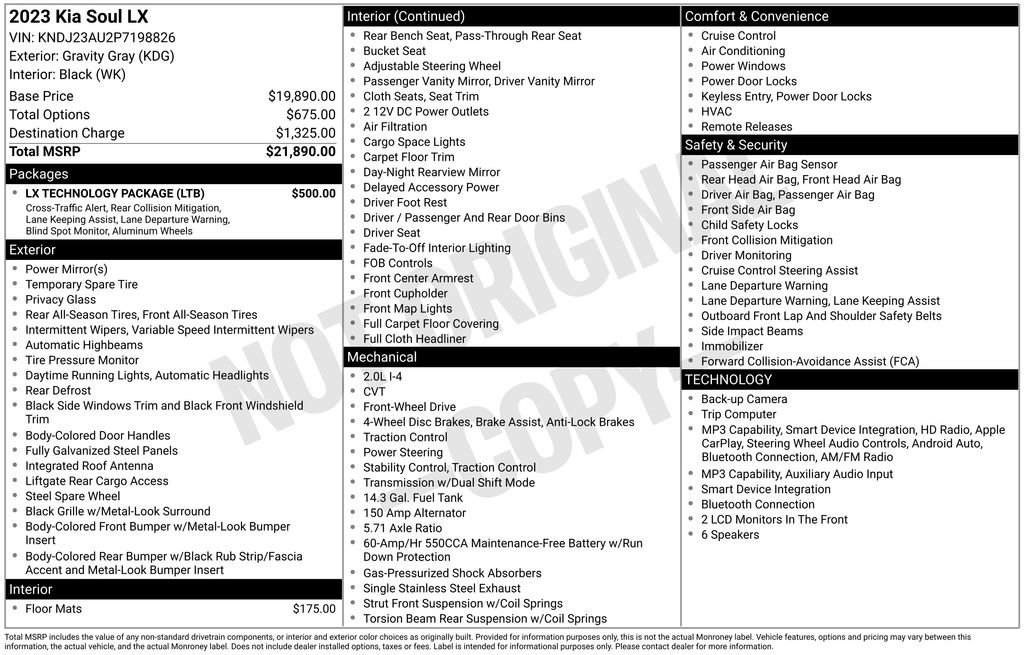 Used 2023 Kia Soul LX w/ LX Technology Package FWD image 13