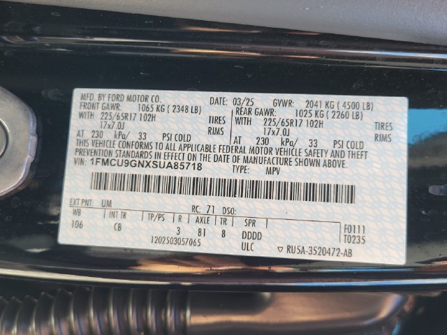 Certified 2025 Ford Escape Active AWD/4WD image 14