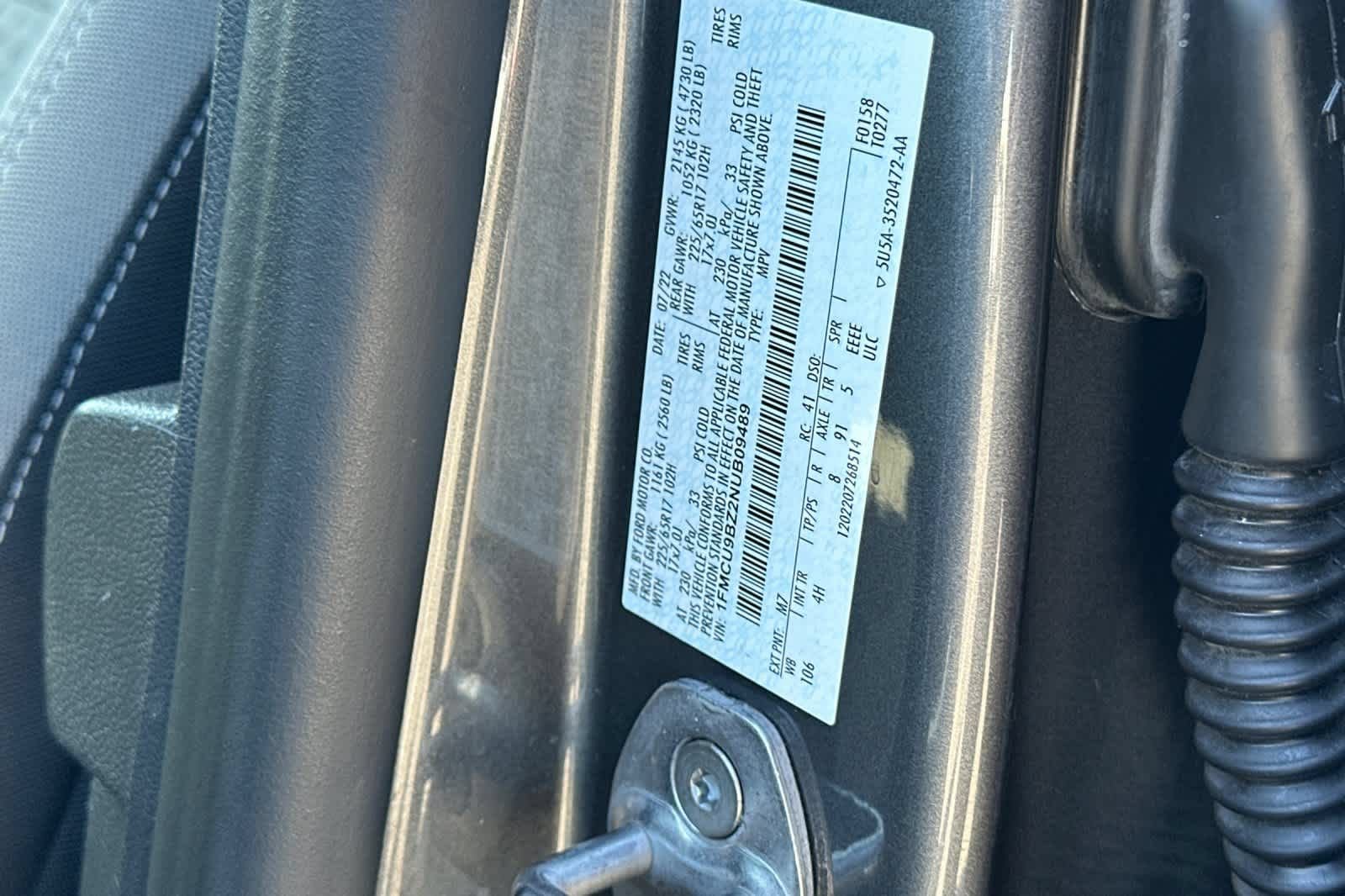 Certified 2022 Ford Escape SE AWD/4WD image 32